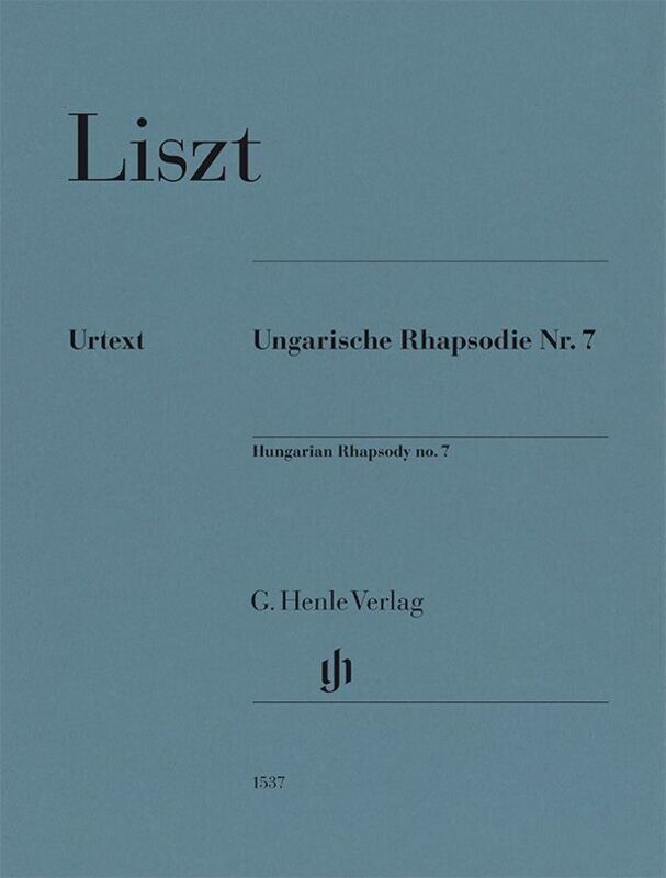 Hungarian Rhapsody No. 7 for Piano by Franz Liszt - G. Henle Verlag Edition, 20 Pages, Piano Solo