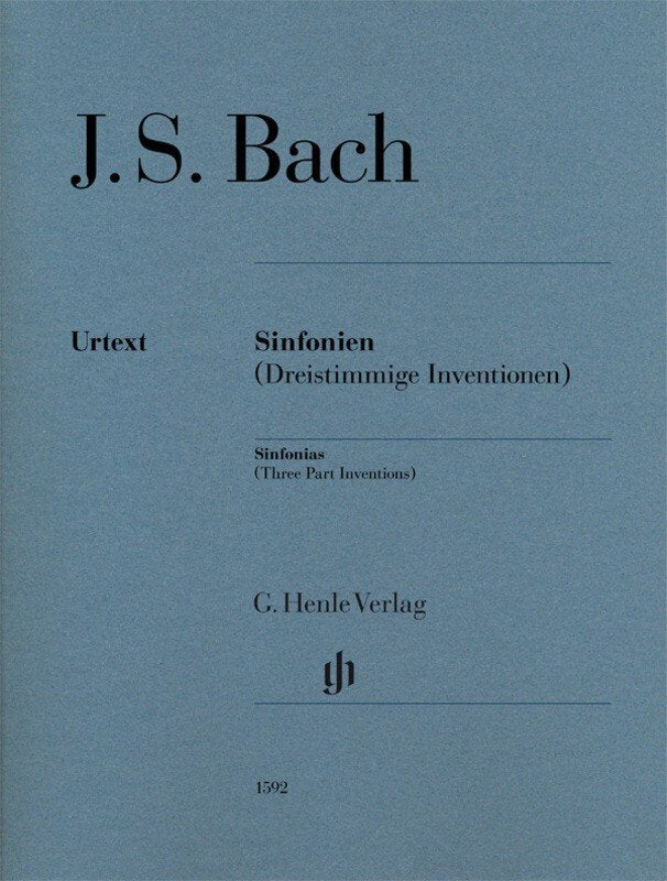J.S. Bach: Sinfonias (Three-Part Inventions) Without Fingering — Piano (G. Henle Verlag)