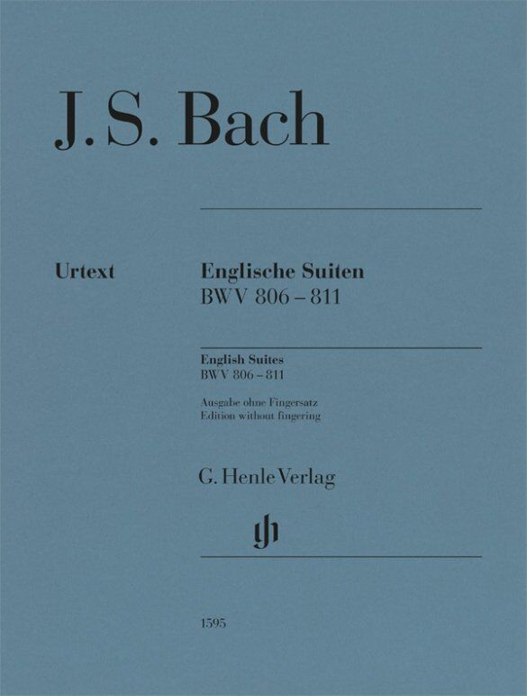 Bach - English Suites BWV 806-811 Urtext Edition for Piano, 144 Pages, G. Henle Verlag