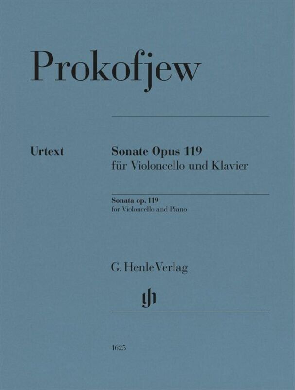 Prokofiev Sonata Op 119 for Cello/Piano Urtext Edition by G. Henle Verlag, 79 Pages
