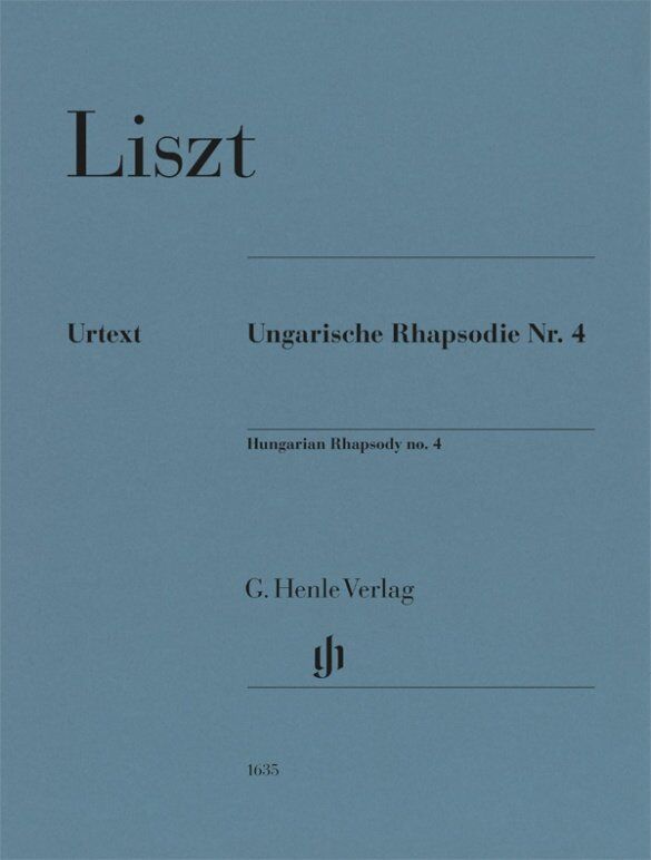 Liszt - Hungarian Rhapsody No 4 for Piano Solo, 18 Pages, G. Henle Verlag Edition