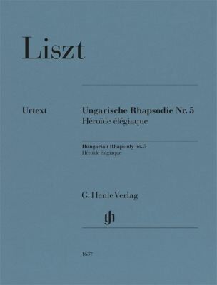 Hungarian Rhapsody No. 5 for Piano Urtext by Franz Liszt, G. Henle Verlag, 20 Pages, Piano Solo Edition