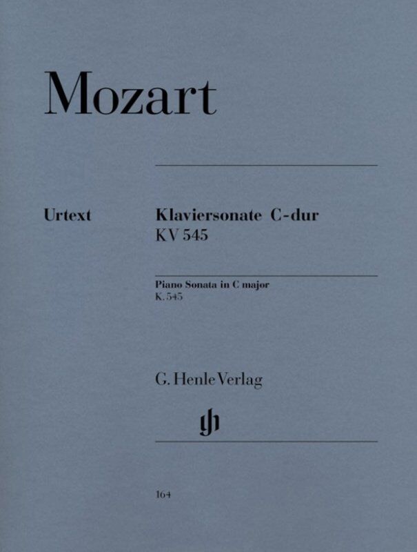 Mozart Piano Sonata C Major K 545 - Easy Piano Solo, 16 Pages, G. Henle Verlag