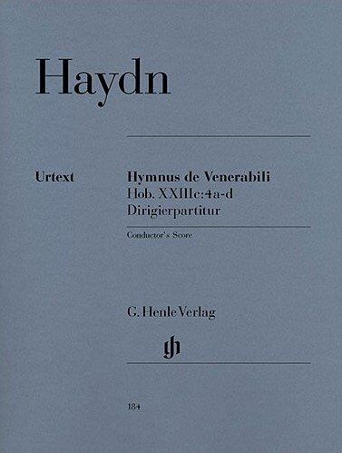 Haydn - Hymnus de Venerabili I-IV Conductors Score for Orchestra with SATB