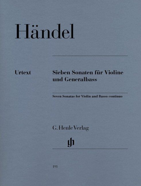 Handel - 7 Sonatas for Violin and Piano, Urtext Edition by G. Henle Verlag, Edited by Stanley Sadie, 126 Pages — view 2
