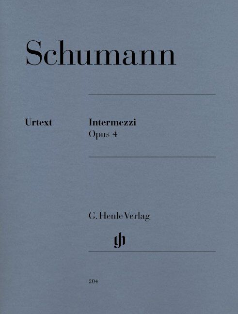 Intermezzi 6 Op 4 by Robert Schumann, Piano Solo, G. Henle Verlag, 46 Pages
