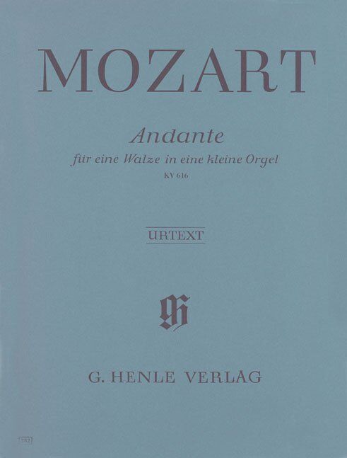 Mozart - Andante F Major for Musical Clock K 616 for Piano - Piano Solo, 8 Pages, G. Henle Verlag