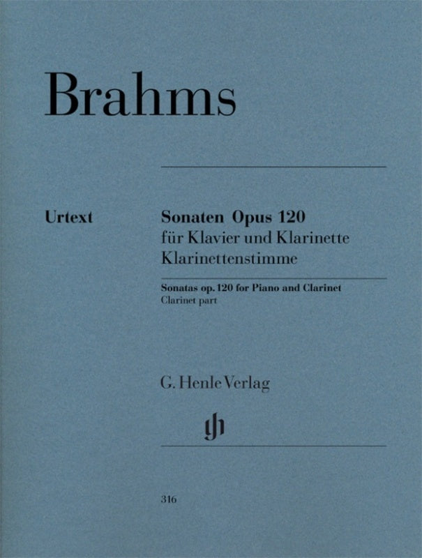 Sonatas Op 120 No 1 And 2 Clarinet Part Only (Softcover Book)
