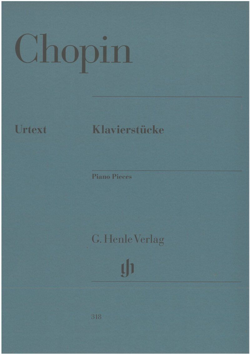 Chopin Piano Pieces Urtext Edition by Ernst Herttrich, 136 Pages, Solo Piano, Includes Variations, Bolero, Tarantella, Fantasy, Berceuse, Barcarolle