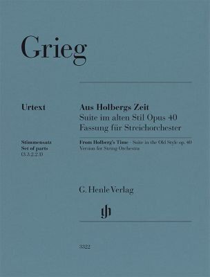 Grieg - From Holberg's Time Op. 40 for String Orchestra Parts