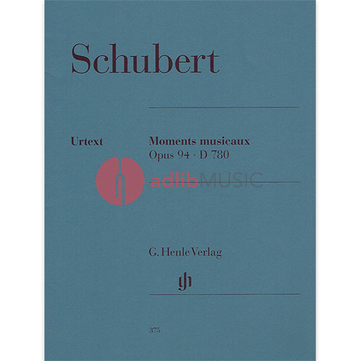 Schubert - Moments Musicaux Op. 94 D780 - Piano Solo Sheet Music Henle HN375 — view 2