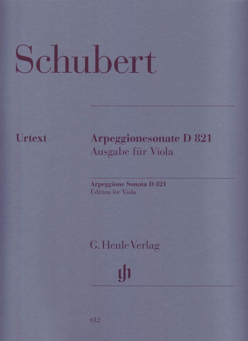 Schubert - Sonata in A Minor D 821 for Arpeggione and Piano, Viola Edition
