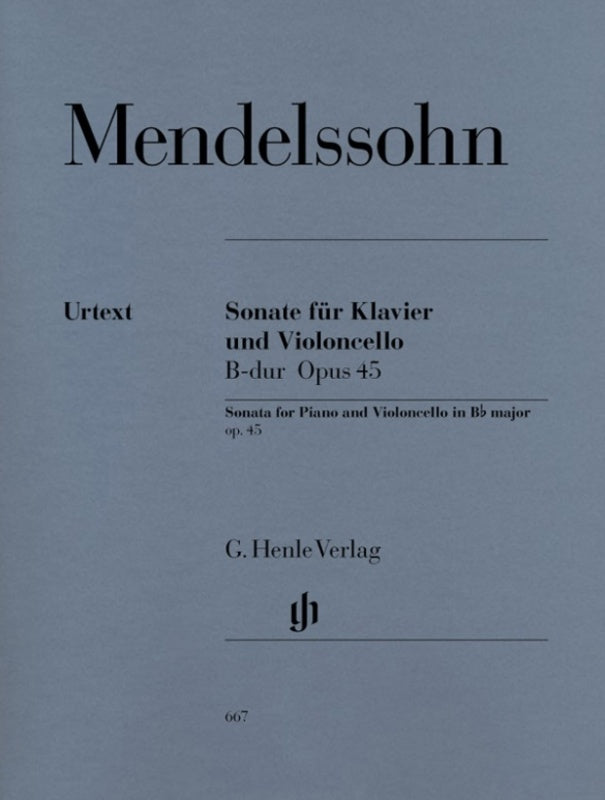 Sonata Op 45 B Flat Vlc Piano Urtext (Softcover Book)
