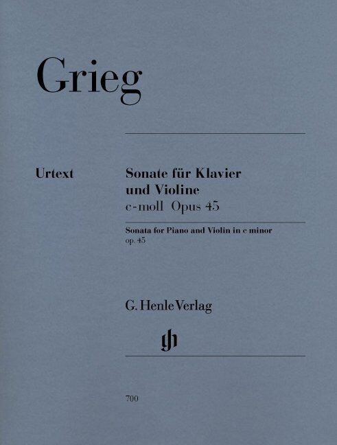 Violin Sonata C Minor Op. 45 by Edvard Grieg - Urtext Edition, G. Henle Verlag, 108 Pages — view 2