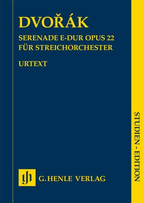 Dvorak Serenade in E Major Op. 22 String Orchestra Study Score by G. Henle Verlag, 82 Pages