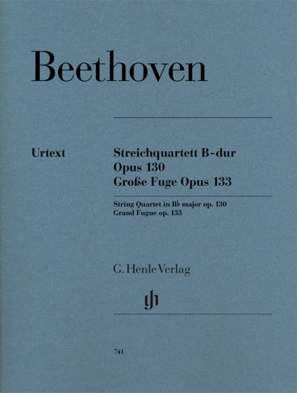 String Quartet Op 130 B Flat Grand Fugue Op 133 (Set Of Parts) Book