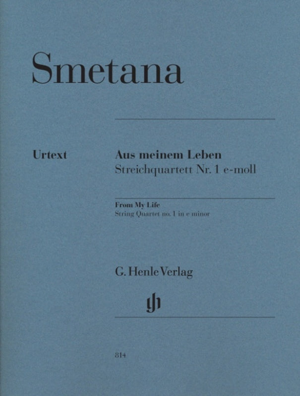 Smetana - From My Life String Quartet No 1 E Min Parts (Set Of Parts) Book