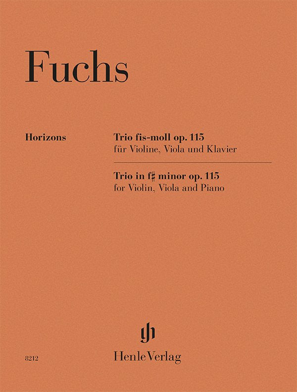 Fuchs - Trio F Sharp Minor Op 115 For Violin Viola And Piano (G. Henle Verlag)