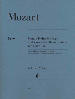 Sonata in B flat Major K 292 for Bassoon and Piano - Sheet Music