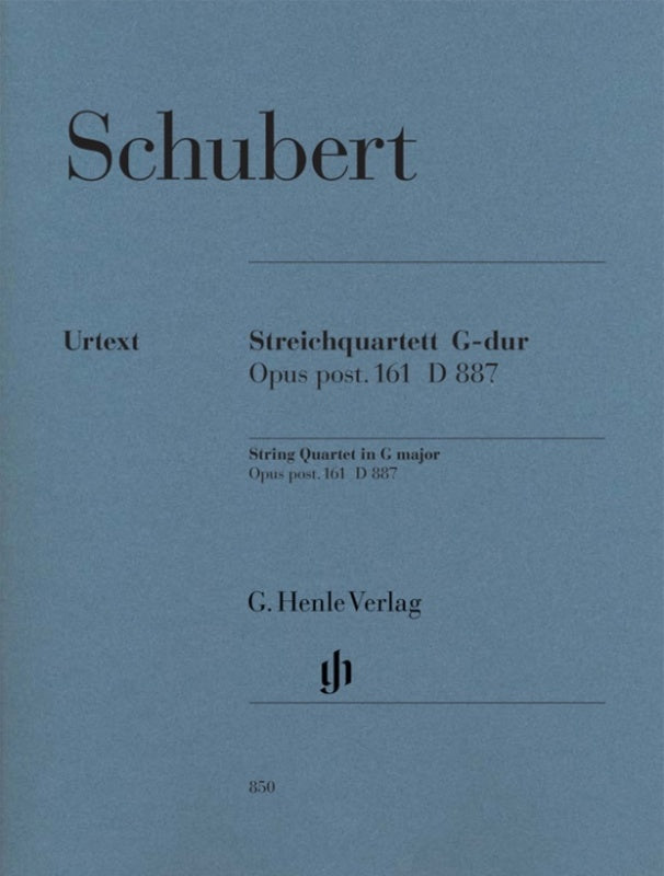 String Quartet G Op 161 Post D887 Parts (Set Of Parts) Book