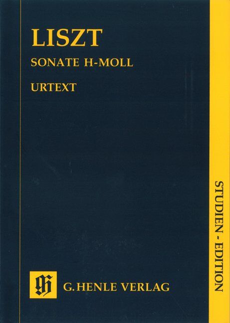 Piano Sonata B Minor Study Score by Franz Liszt, G. Henle Verlag, 1 Page