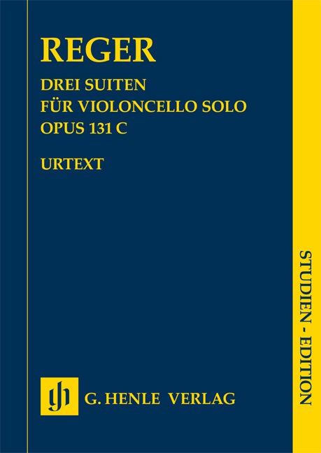 Reger - 3 Suites Op 131C For Cello Solo Study Score (G. Henle Verlag)