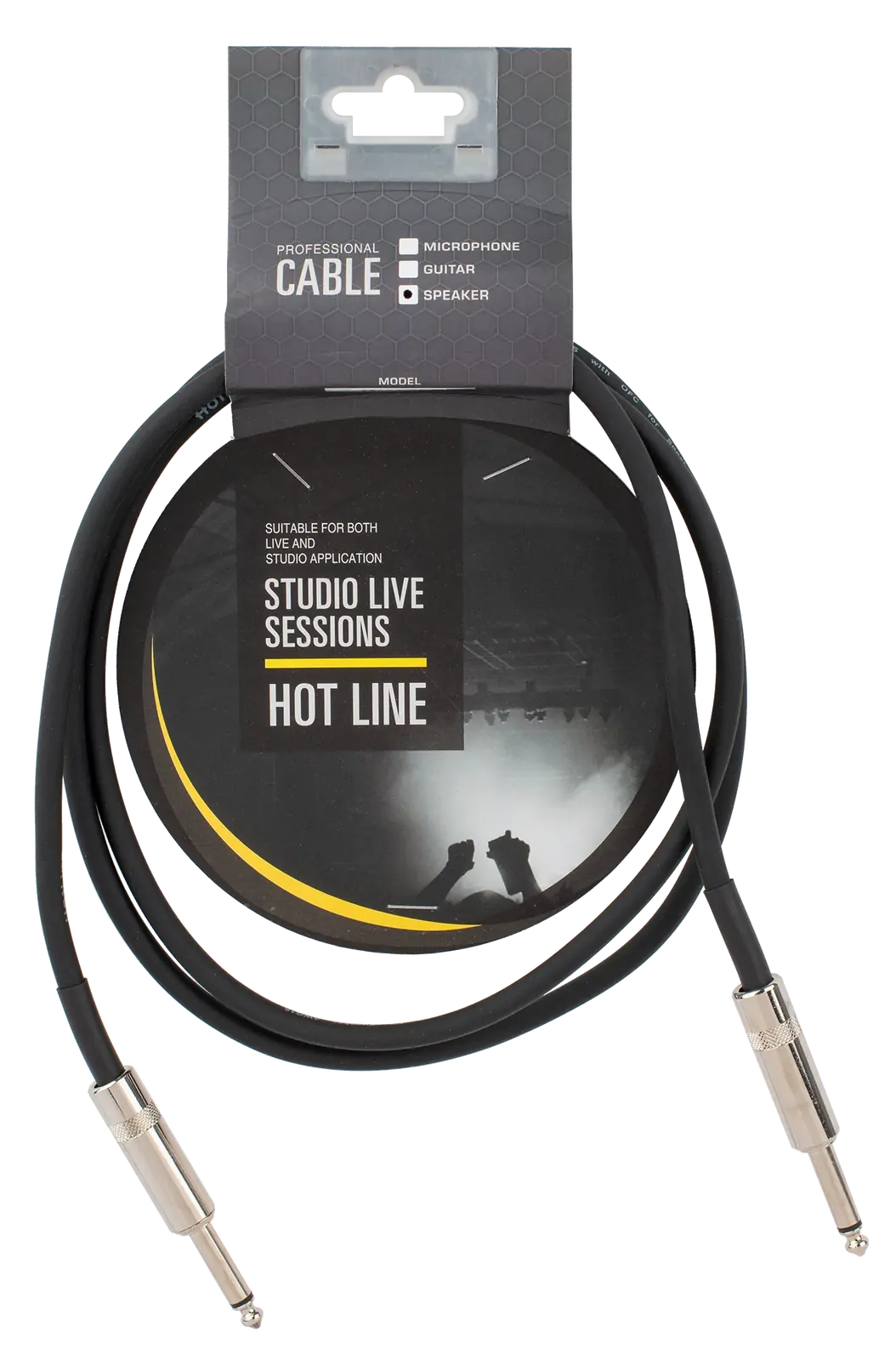 Hot Line 5 FT Speaker Cable with 16-Gauge 6.3mm Metal Jack Plugs