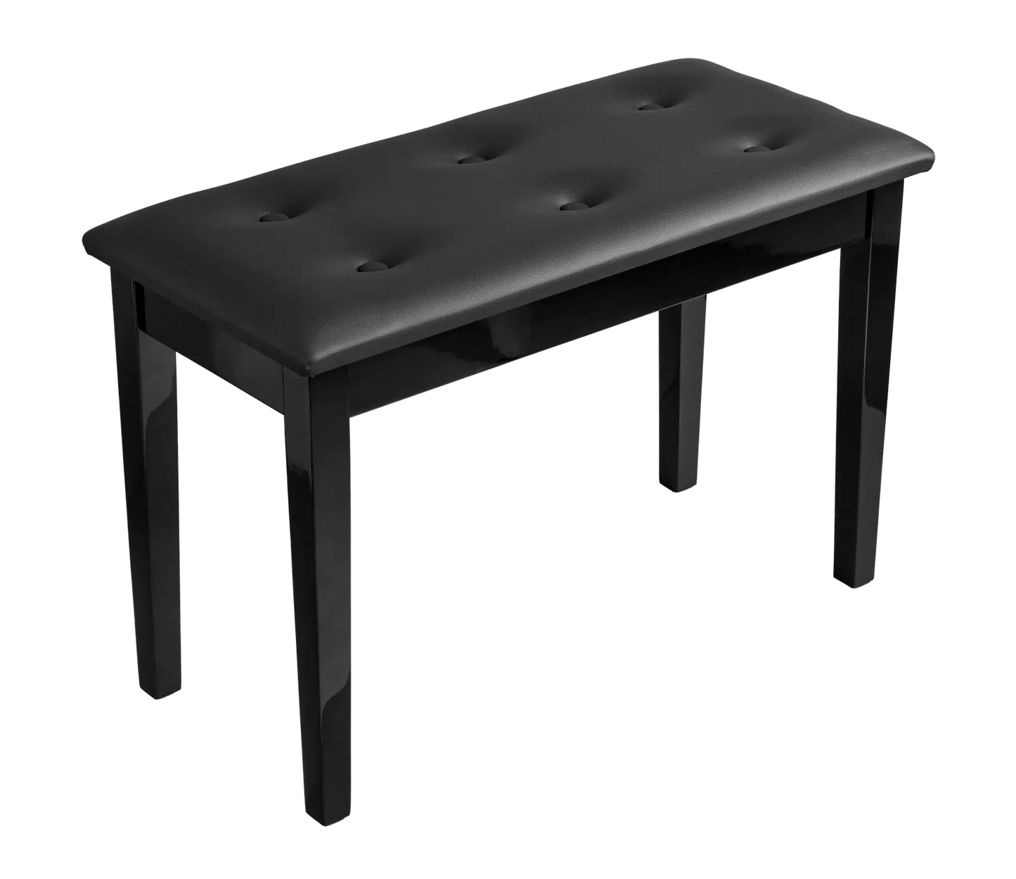 Hemingway Piano Bench HPB13B with Black Vinyl Seat and Storage Compartment
