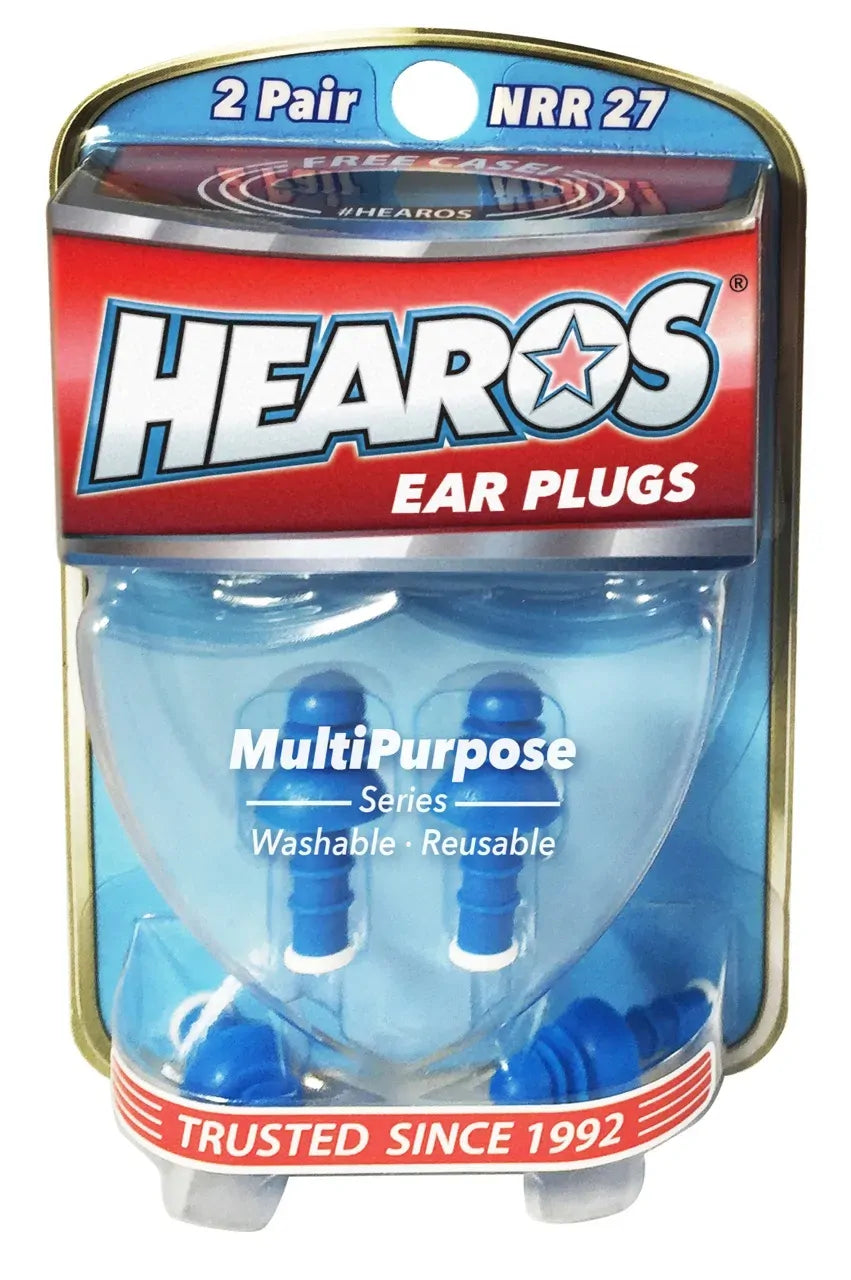 Hearos Multi Purpose Ear Plugs/Filters 2 Pairs + Case