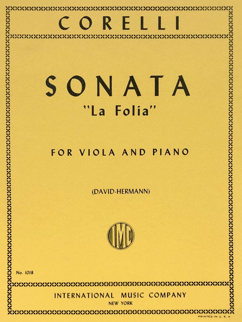 Corelli - Sonata La Folia Op 5 No 12 for Viola and Piano