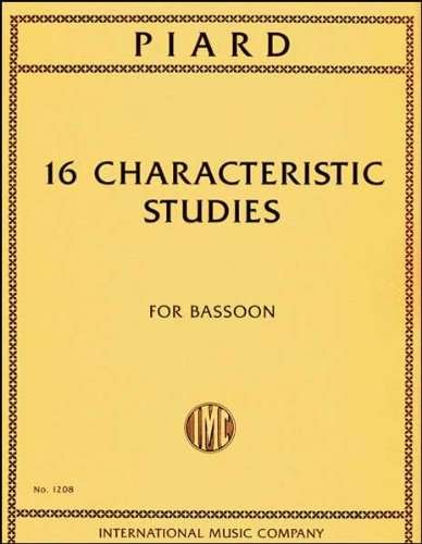 Piard - 16 Characteristic Studies For Bassoon (International Music Company)