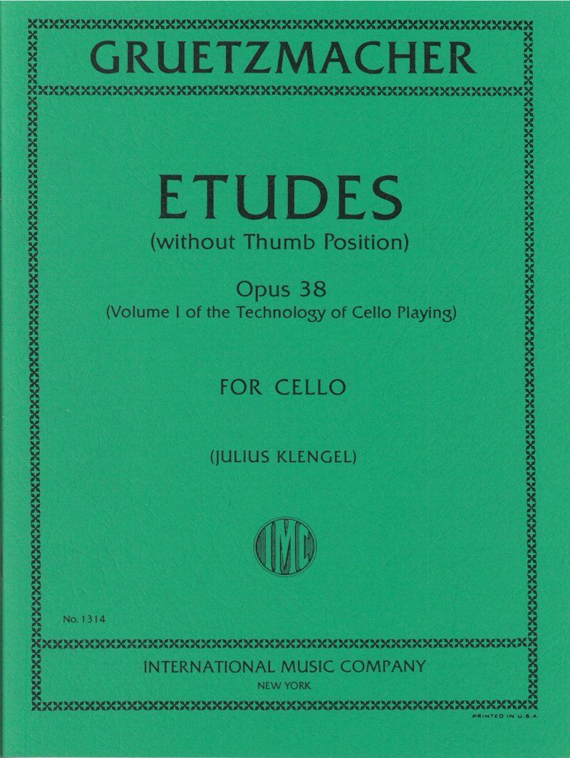 Gruetzmacher Etudes Op. 38 for Cello (Without Thumb Position) - 44 Pages