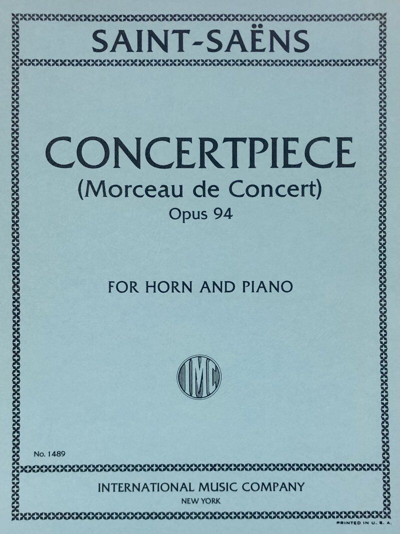 Saint Saens Concertpiece Op. 94 for French Horn and Piano Score and Part