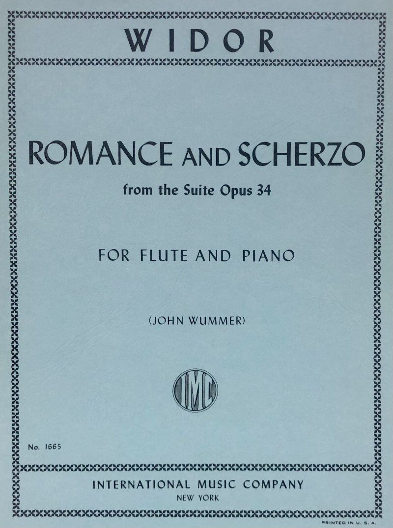 Widor - Romance and Scherzo Op 34 for Flute and Piano, Edited by John Wummer, Score and Part