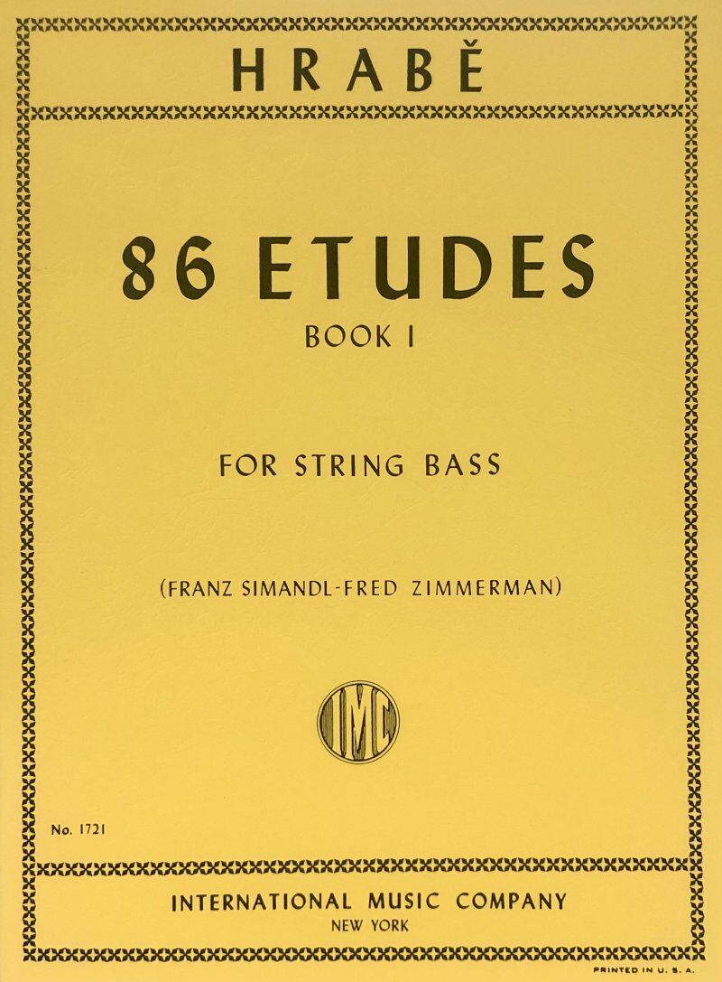 HRABE 86 Etudes Vol 1 for Double Bass, Edited by Simandl/Zimmerman, International Music Company