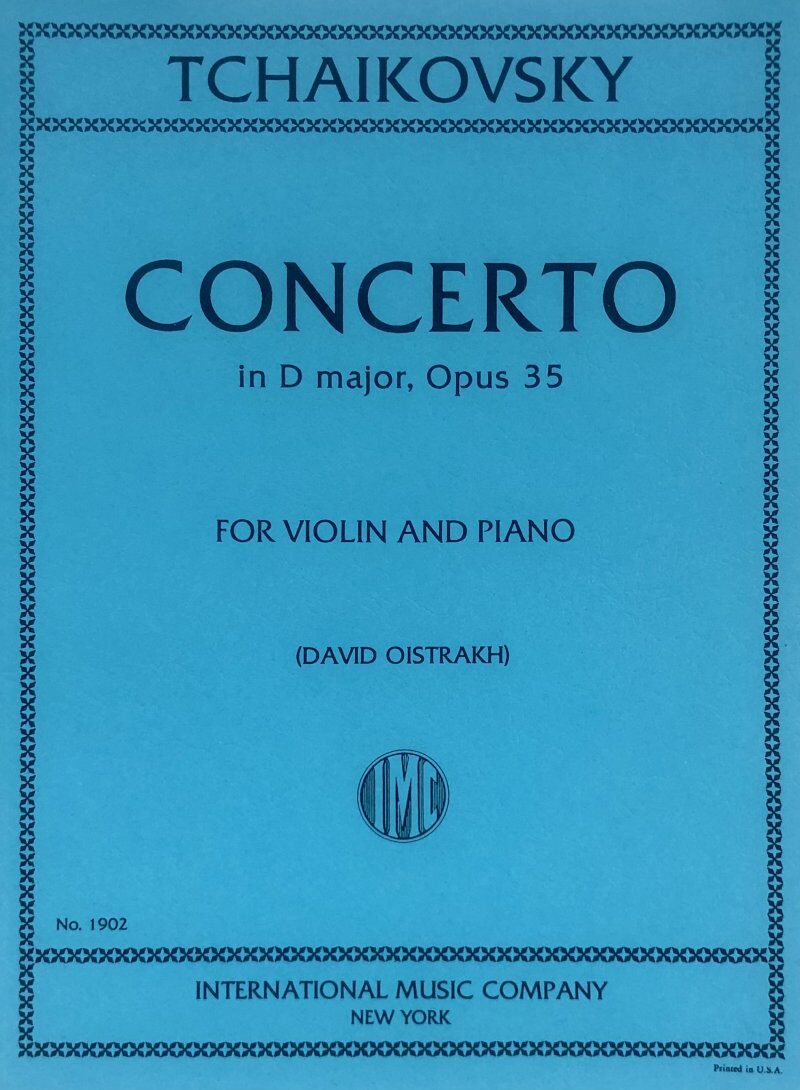 Tchaikovsky Violin Concerto in D Major Op. 35 Sheet Music for Violin and Piano