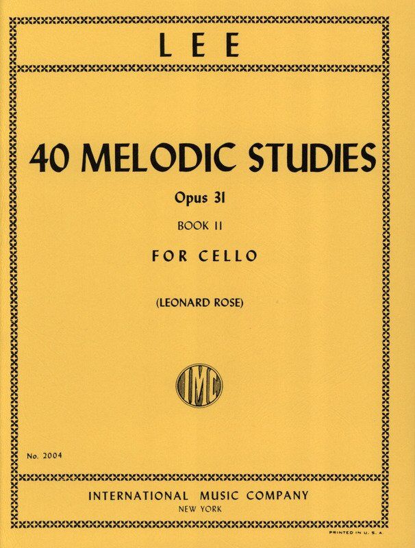 Lee 40 Melodic Studies Op 31 Vol 2 for Cello