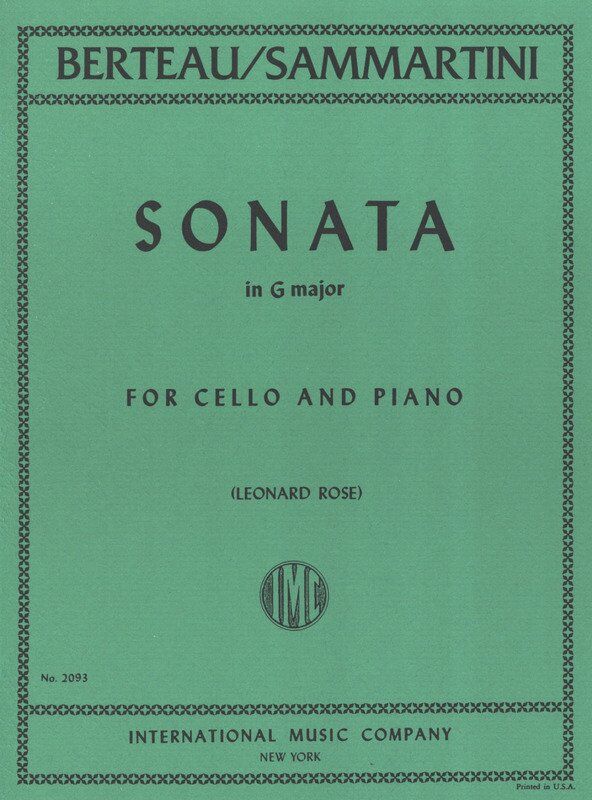 Sammartini - Sonata in G Major for Cello and Piano — view 2