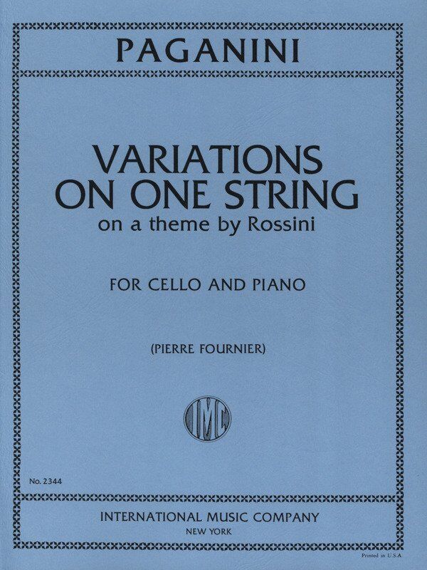 Paganini - Variations on Theme of Rossini for Cello and Piano