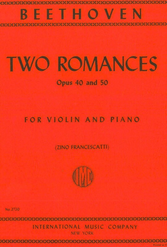 Romances 2 Op 40 G Op 50 F Ed Francescat Violin Piano (Softcover Book)