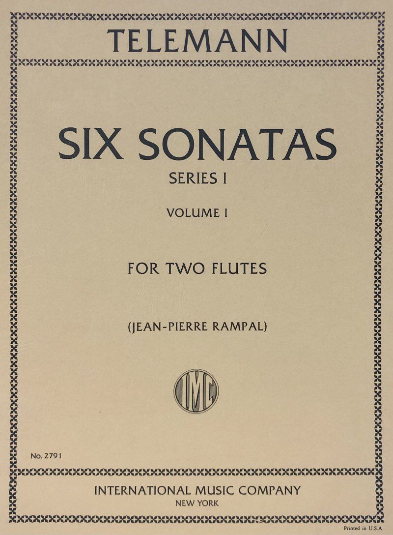 Telemann - Six Sonatas Series 1 Vol 1 for 2 Flutes, Edited by Jean-Pierre Rampal