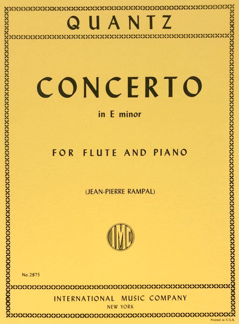 Quantz - Concerto in E Minor for Flute and Piano, Edited by Jean Pierre Rampal