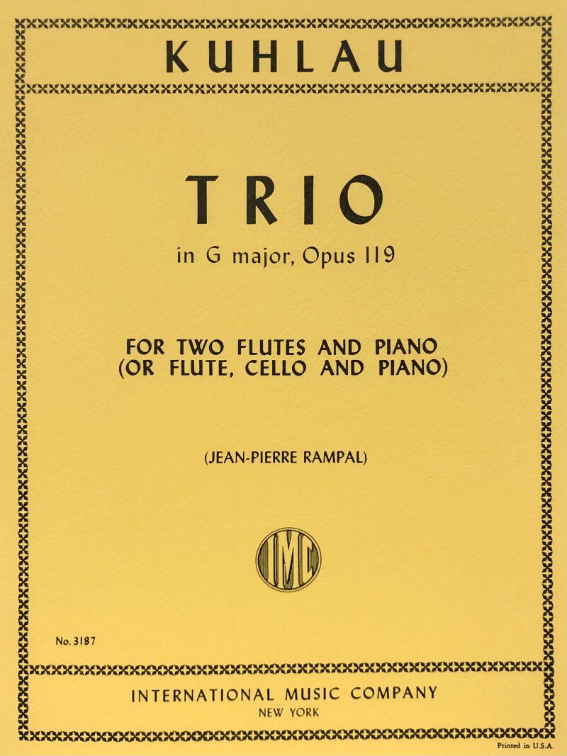 Kuhlau Trio in G Major Op. 119 for 2 Flutes and Piano