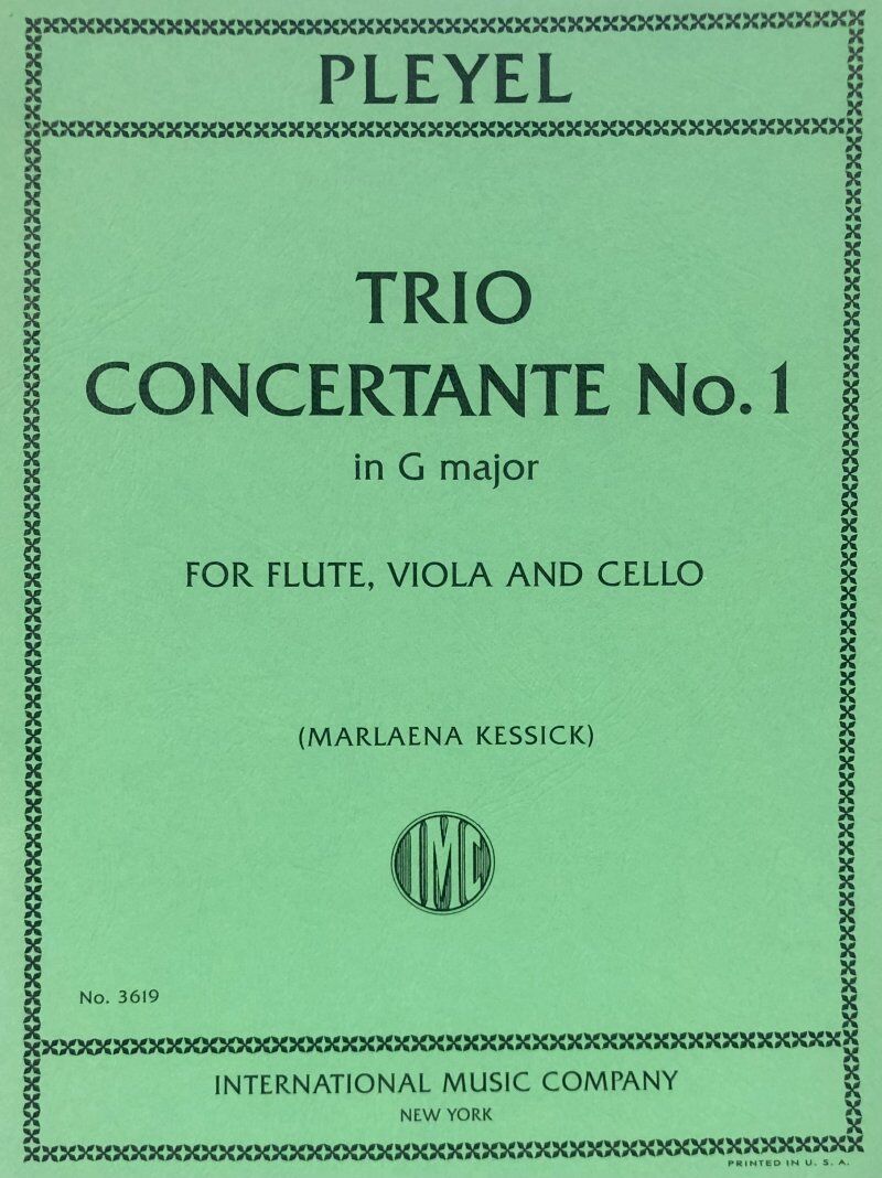 Pleyel Trio Concertante No 1 in G Major for Flute, Viola, Cello - International Music Company