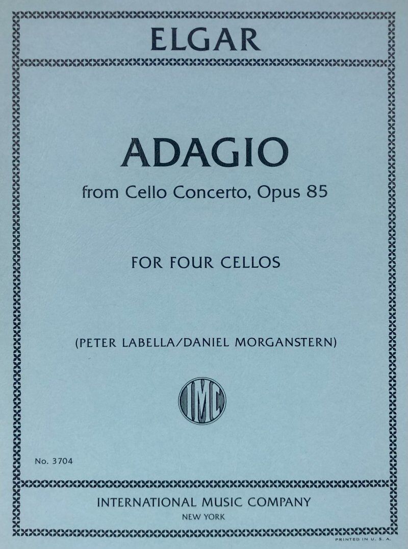 Elgar - Adagio from Cello Concerto Op. 85 for 4 Cellos, Arranged by Morganstern & Labella, International Music Company