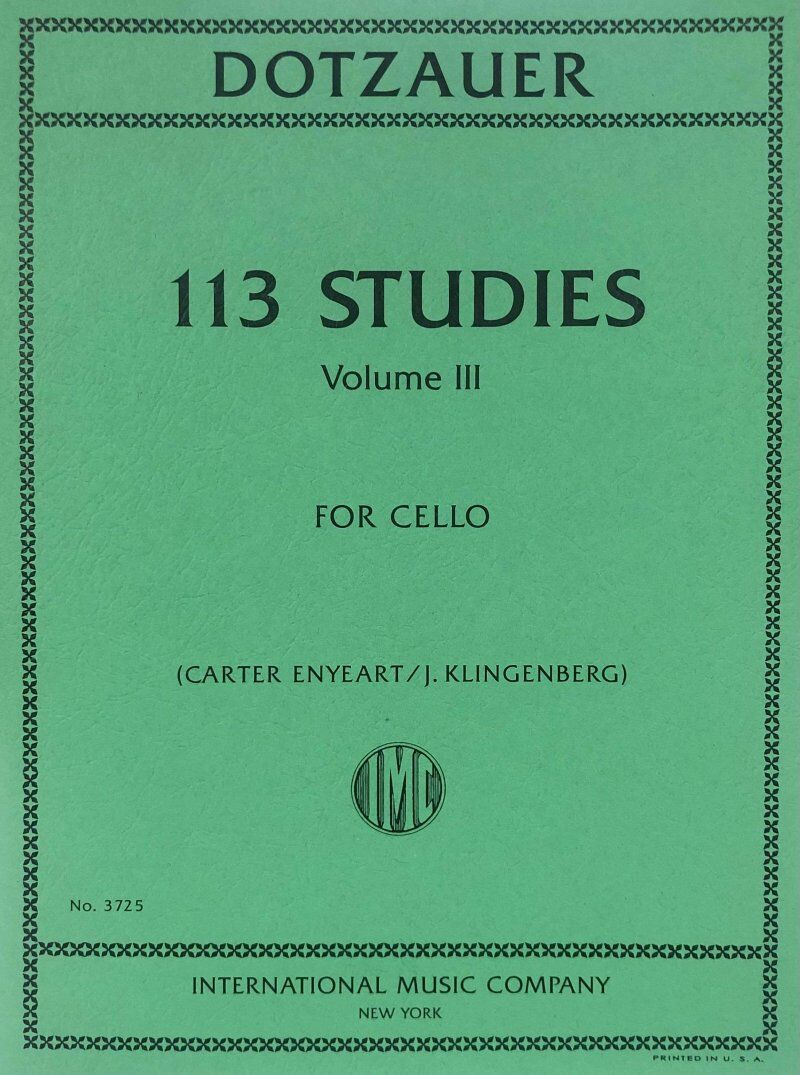 Dotzauer 113 Studies Vol 3 for Cello
