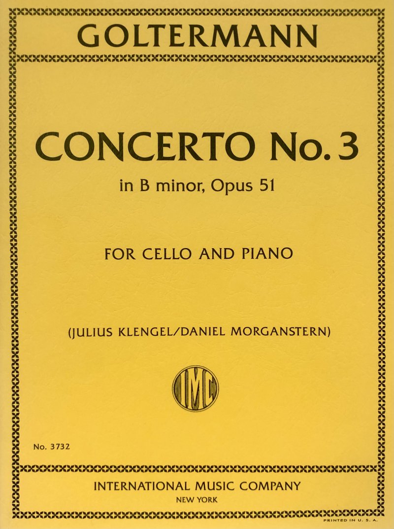 Goltermann: Concerto No. 3 in B Minor, Op. 51 — Cello & Piano (International Music Company)
