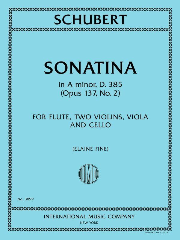 Schubert - Sonatina in A Minor D 385 for Flute and String Quartet Parts