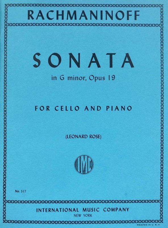 Rachmaninoff Sonata in G Minor Op. 19 for Cello and Piano - International Music Company