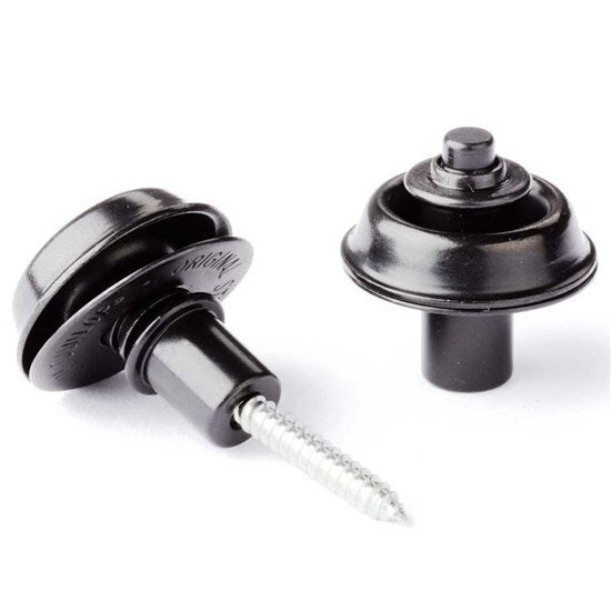 Dunlop SLS1403BK Straplok Strap Retainers Flush Mount (Black Oxide) — view 2